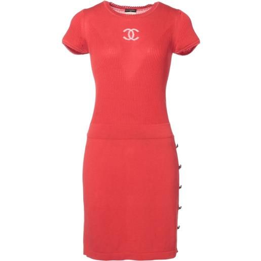 CHANEL Pre-Owned - abito cc mark 2010 - donna - cotone/cotone - taglia unica - rosso