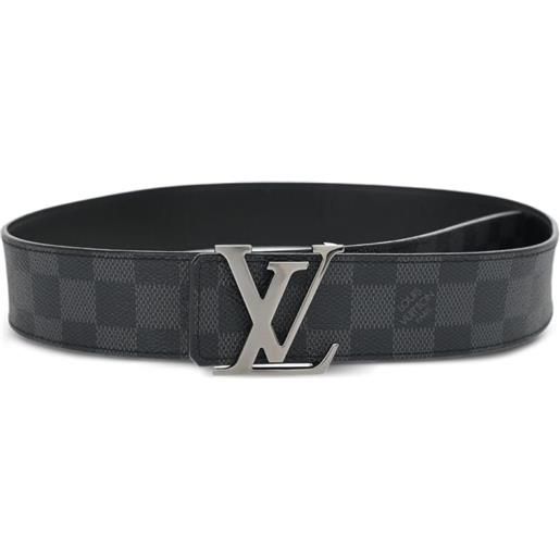 Louis Vuitton Pre-Owned - cintura damier reversibile 2019 - uomo - pvc/pelle - taglia unica - nero