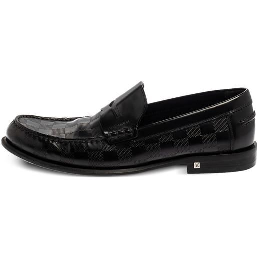 Louis Vuitton Pre-Owned - mocassini major - uomo - pelle/pelle/pelle - 41 - nero