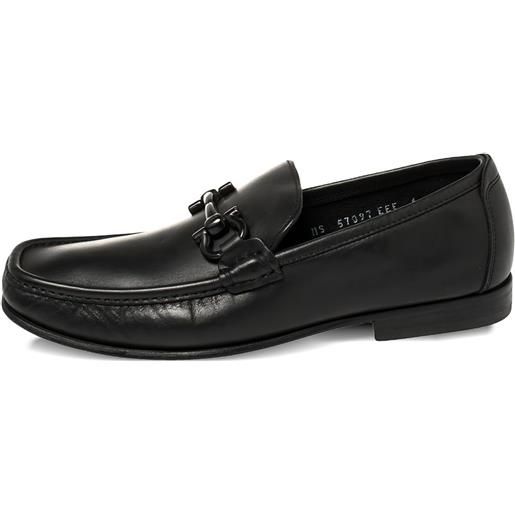 Ferragamo Pre-Owned - mocassini gancini - uomo - pelle di vitello/pelle di vitello/pelle di vitello/gomma - 40 - nero