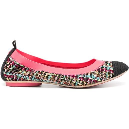 CHANEL Pre-Owned - ballerine in tweed - donna - pelle/tessuto/tessuto - 37 - rosa