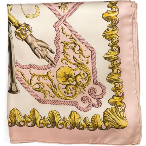 Hermès Pre-Owned - foulard ludovicus magnus in seta 1963 - unisex - seta - taglia unica - rosa