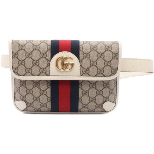 Gucci Pre-Owned - marsupio ophidia gg supreme 2010 - uomo - pvc - taglia unica - toni neutri