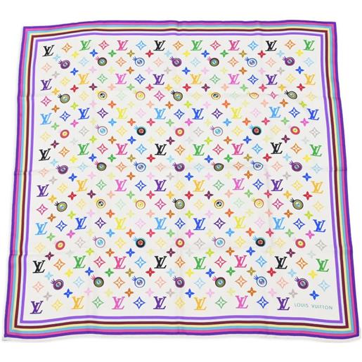 Louis Vuitton Pre-Owned - sciarpa eye love 1990-2000 - donna - seta - taglia unica - bianco