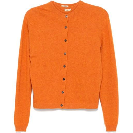 Hermès Pre-Owned - top smanicato 1990-2000 - donna - cashmere - m - arancione