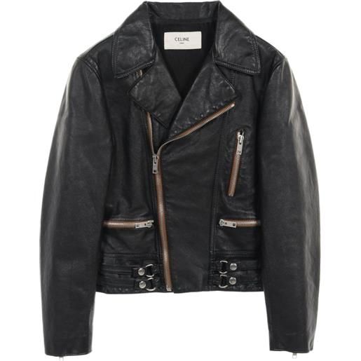 Celine Pre-Owned - giacca in pelle anni 2010 - donna - pelle di vitello - 44 - nero