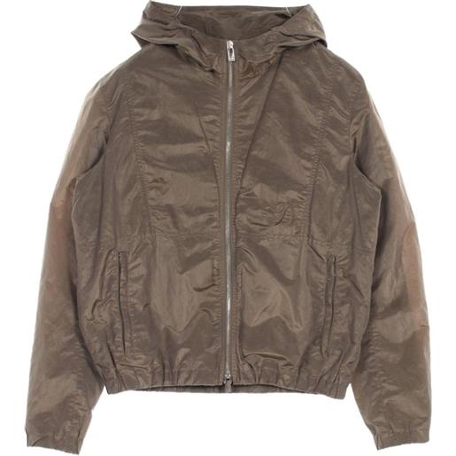 Christian Dior Pre-Owned - x kenny scharf giacca con zip e cappuccio anni 2000 - uomo - nylon - 50 - marrone