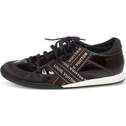 Louis Vuitton Pre-Owned - sneakers in pelle scamosciata - uomo - pelle lucida/pelle scamosciata/gomma/pelle - 39 - marrone