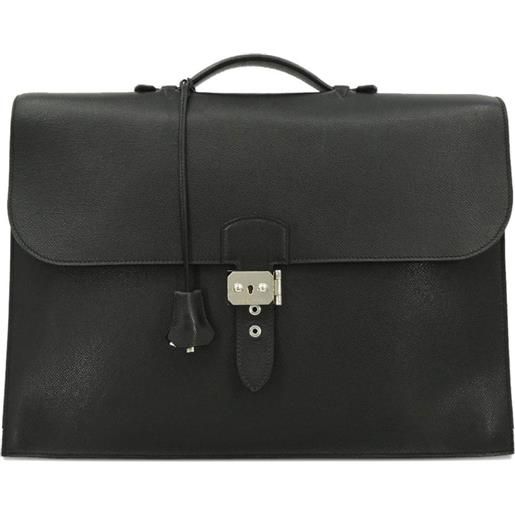 Hermès Pre-Owned - portadocumenti sac a depeches 41 2005 - uomo - pelle di vitello - taglia unica - nero