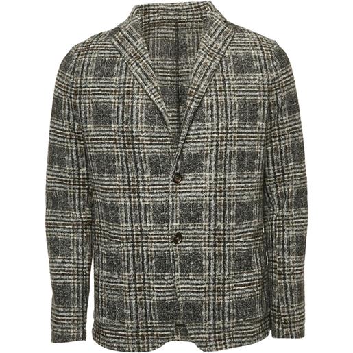 Boggi Milano - blazer a quadri 2024 - uomo - lana - l - grigio