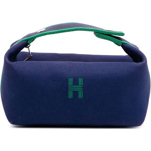 Hermès Pre-Owned - trousse bride a brac piccola in tela 2020-2025 - donna - tela - taglia unica - blu