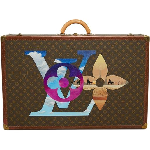 Louis Vuitton Pre-Owned - valigia monogram bisten 80 - uomo - pelle di vitello/tela - taglia unica - marrone