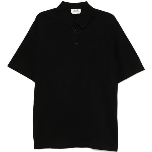 Hermès Pre-Owned - polo in cotone - uomo - cotone - xxxl - nero