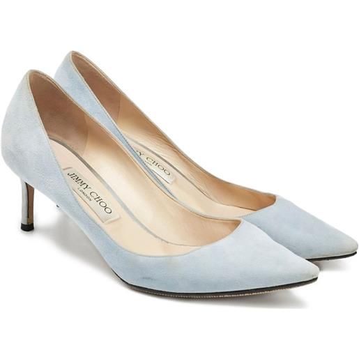 Jimmy Choo Pre-Owned - pumps love 65mm - donna - pelle di vitello/pelle di vitello/pelle scamosciata di vitello/gomma - 39 - blu