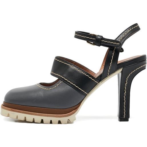 Marni Pre-Owned - pumps con tacco 125mm - donna - gomma/pelle/pelle - 38 - grigio