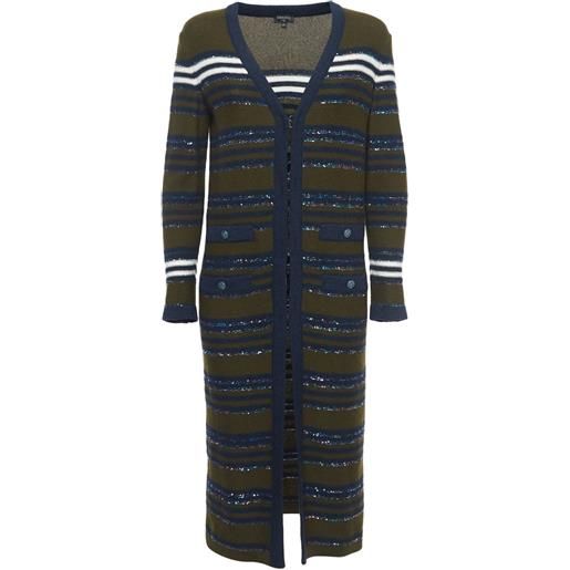 CHANEL Pre-Owned - cardigan a righe - donna - poliestere/cashmere/poliammide - s - marrone