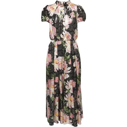 Dolce & Gabbana Pre-Owned - abito lungo a fiori - donna - poliestere/poliammide/seta - m - nero