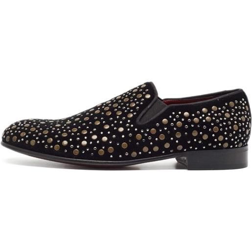 Dolce & Gabbana Pre-Owned - mocassini con borchie - uomo - pelle di vitello/pelle scamosciata di vitello/pelle di vitello - 41 - nero