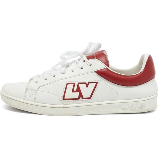 Louis Vuitton Pre-Owned - sneakers luxembourg - uomo - pelle/pelle/gomma - 42 - bianco