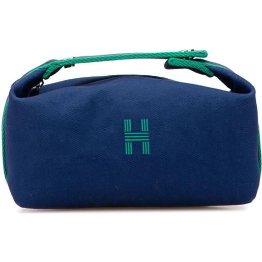 Hermès Pre-Owned - trousse bride a brac piccola in tela toile 2020-2024 - donna - tela - taglia unica - blu