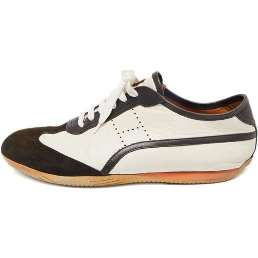 Hermès Pre-Owned - sneakers in pelle - uomo - gomma/pelle/pelle - 45 - bianco