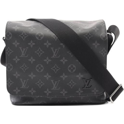 Louis Vuitton Pre-Owned - borsa a spalla con monogramma eclipse 2017 - uomo - pvc - taglia unica - nero