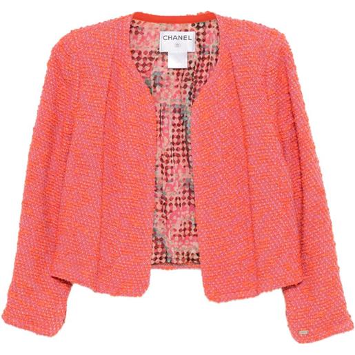 CHANEL Pre-Owned - giacca in tweed 1999 - donna - acrilico/seta/poliestere - 42 - rosa