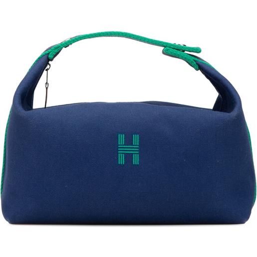 Hermès Pre-Owned - trousse bride a brac grande in tela toile 2010-2024 - donna - tela - taglia unica - blu