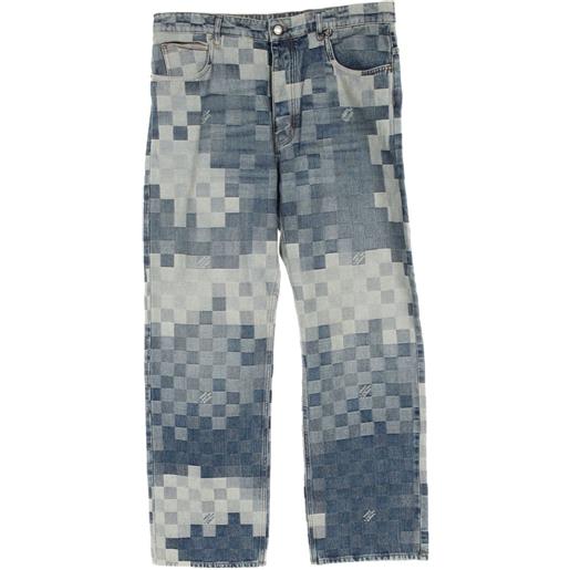 Louis Vuitton Pre-Owned - jeans damier anni 2020 - uomo - cotone - 36 - blu