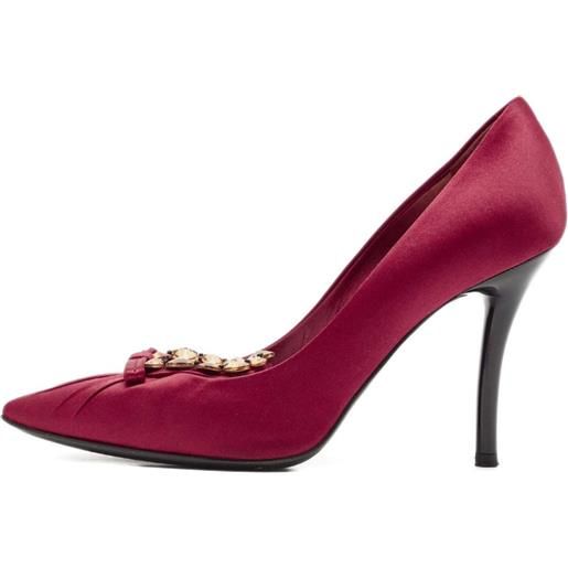 Louis Vuitton Pre-Owned - pumps con decorazione - donna - pelle/pelle di vitello/raso - 38 - rosso
