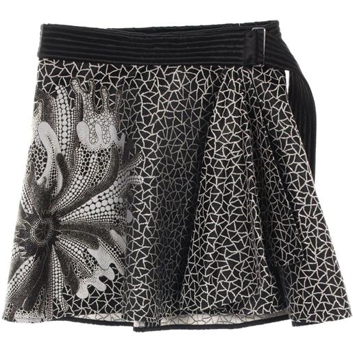 Louis Vuitton Pre-Owned - x yayoi kusama minigonna a fiori anni 2010 - donna - poliestere riciclato/poliestere/seta - 38 - nero