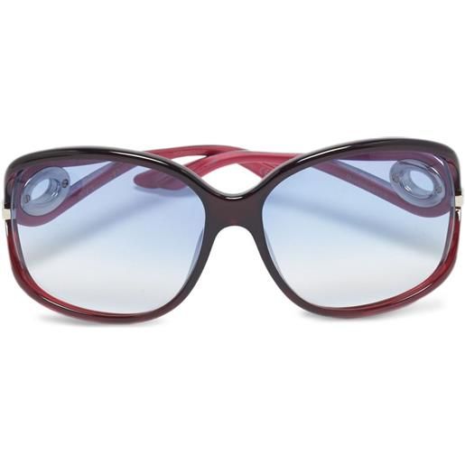 Christian Dior Pre-Owned - occhiali da sole oversize - donna - acetato - taglia unica - rosso