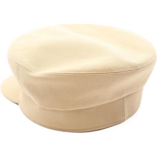 Hermès Pre-Owned - cappello a tesa larga anni 2010 - donna - cotone/seta/cotone - taglia unica - toni neutri