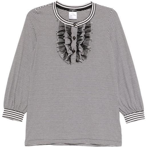 CHANEL Pre-Owned - top 2011-2012 - donna - cotone - 40 - bianco