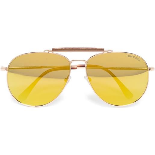 Tom Ford Vintage - occhiali da sole con montatura stile pilota - donna - metallo - taglia unica - oro