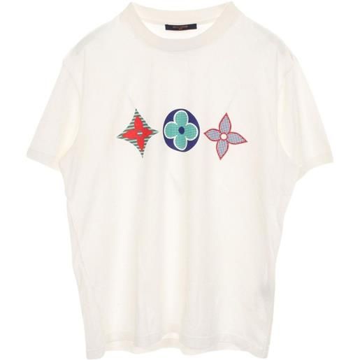 Louis Vuitton Pre-Owned - t-shirt con monogramma anni 2000 - uomo - cotone - l - bianco
