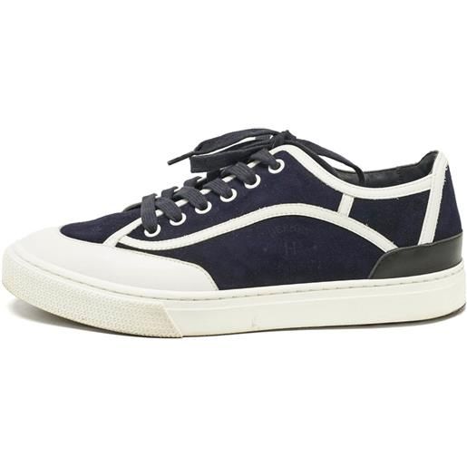 Hermès Pre-Owned - sneakers get - uomo - pelle/gomma/pelle scamosciata/pelle - 38 - blu