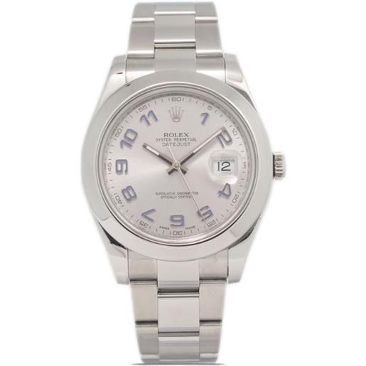 Rolex - orologio datejust 41mm pre-owned - uomo - acciaio inossidabile - taglia unica - argento