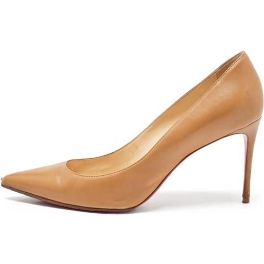 Christian Louboutin Pre-Owned - pumps kate 95mm - donna - pelle/pelle/pelle - 40 - toni neutri