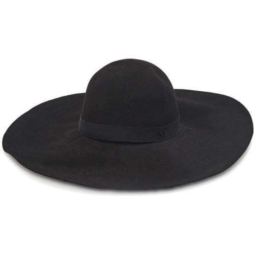 Maison Michel - cappello a tesa larga blanche pre-owned - donna - feltro (naturale, altro) - m - nero