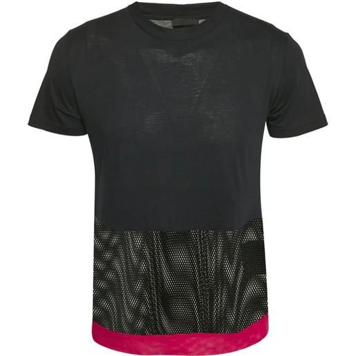 Prada Pre-Owned - t-shirt con inserti in rete - uomo - cotone/poliestere - s - blu