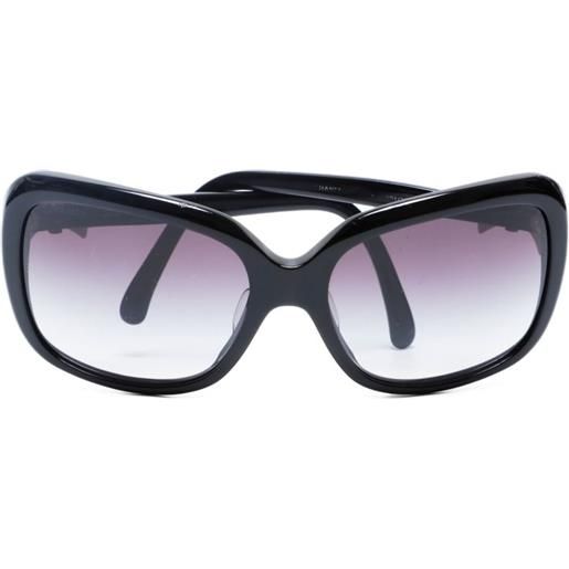 CHANEL Pre-Owned - occhiali da sole ribbon anni 2000 - donna - acetato - taglia unica - nero