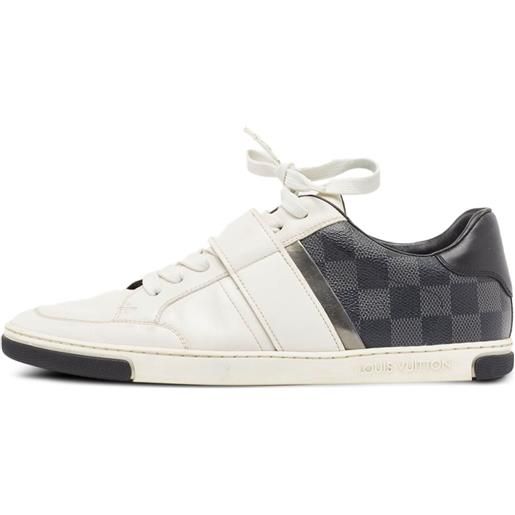 Louis Vuitton Pre-Owned - sneakers damier graphite - uomo - gomma/pelle di vitello/pelle di vitello - 40.5 - bianco