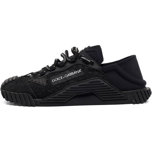 Dolce & Gabbana Pre-Owned - sneakers stringate - uomo - tessuto/nylon/neoprene/gomma - 41 - nero