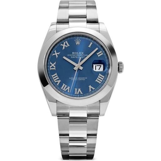 Rolex - datejust 41mm 2024 - unisex - acciaio inossidabile - taglia unica - blu