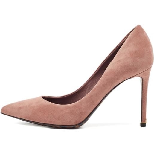 Dolce & Gabbana Pre-Owned - pumps con fodera leopardata 90mm - donna - pelle scamosciata di vitello/pelle di vitello/pelle di vitello - 35 - rosa