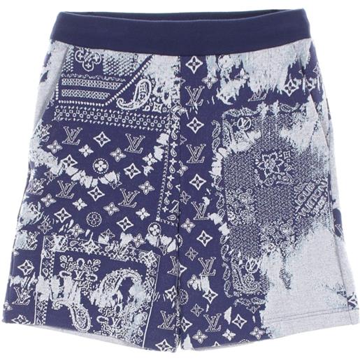Louis Vuitton Pre-Owned - shorts con stampa anni 2010 - uomo - cotone - xs - blu