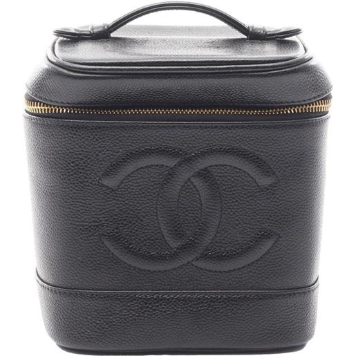CHANEL Pre-Owned - trousse cc in pelle caviar 1997-1999 - donna - pelle caviar - taglia unica - nero