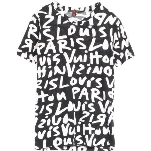 Louis Vuitton Pre-Owned - t-shirt con stampa 2010 - uomo - modal/cotone - xs - nero