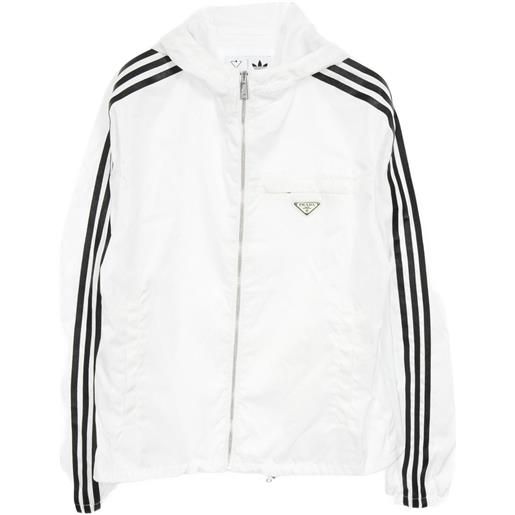 Prada Pre-Owned - x adidas giacca sportiva re-nylon anni 2010 - uomo - poliestere/poliestere - 48 - bianco